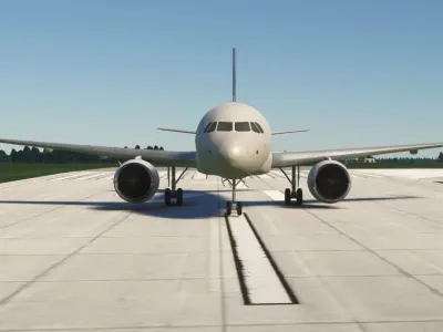 Airbus A320 Neo White  Low-poly 3D model