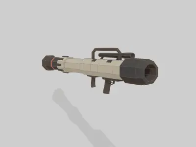 Low Poly Weapons Bundle Low-poly 3D model