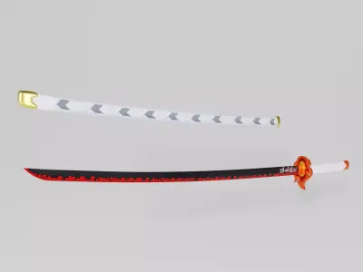 Demon Slayer Rengoku Sword - Kimetsu No Yaiba 3D print model 3D print model