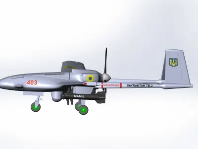 Bayraktar TB2 for 3d print 3D print model