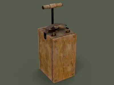 Dynamite Plunger Low-poly 3D model