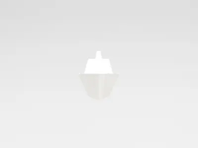 Cartoon Simple Warship v1 006 Low-poly 3D model
