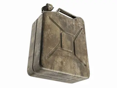 Classic metal jerry can 02 3D model