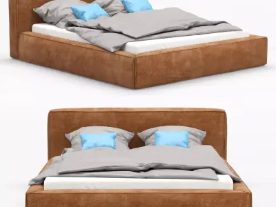 Kare Bed Samba Antique 3D model