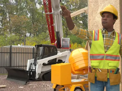  Construction Worker Fur Rigged 