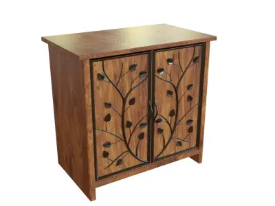 Leaf Cabinet Antique Low-poly 3D model