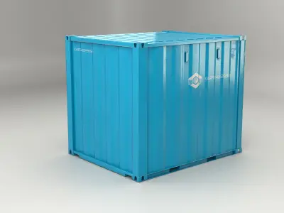  Intermodal Shipping Container 10-foot-long Blue 