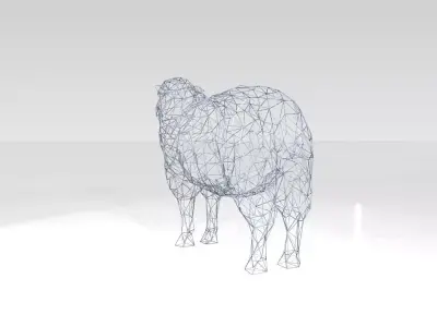 Sheep Wireframe 3D model