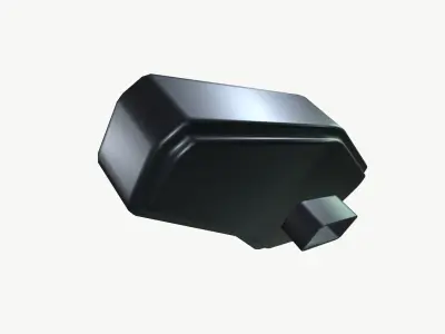 Meter console Low-poly 3D model