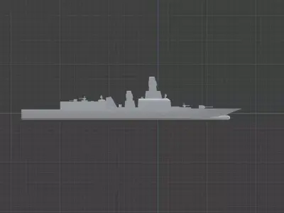 FFG-6000A military ship 3D print model