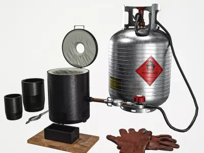 Propane Melting Furnace Kits Low-poly 3D model