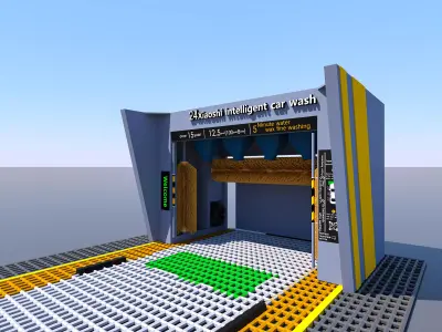 car wash 3D model 5