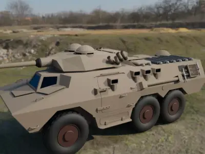 Ratel South African infantry fighting vehicle Free 3D model