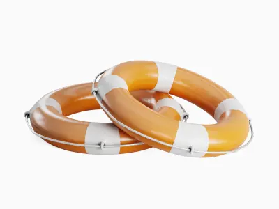 Lifebuoy 01 Low-poly 3D model