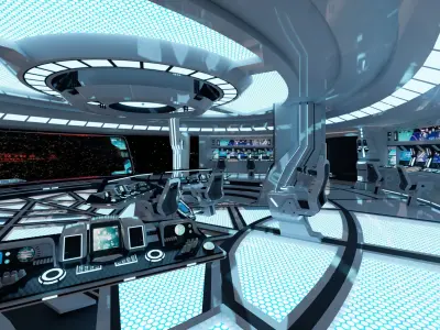 Sci-fi Interior Low-poly 3D model