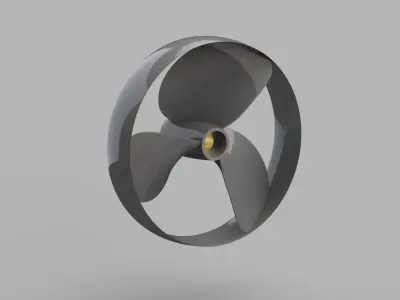 Ducted Ring Propeller 3D model