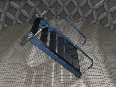 Sci-Fi Stairs - 18- Blue Version Low-poly 3D model