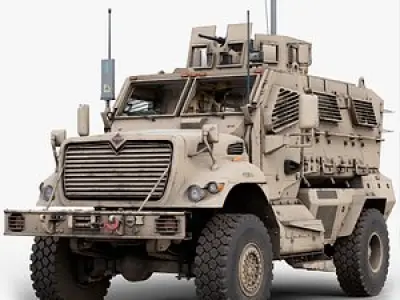 MaxxPro Armored Car with Interior Realtime 3D model