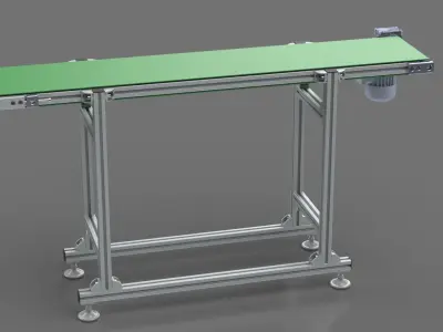 Conveyor belt with belt 3D model