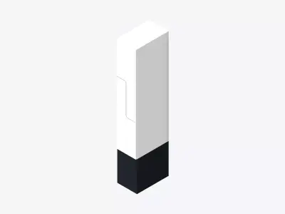 Locker - Laminate - Integral - Step - High Base Low-poly 3D model