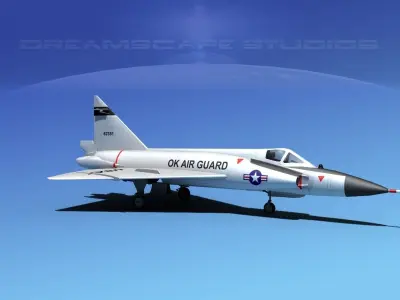 Convair F-102 Delta Dagger V07 USAF 3D model