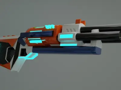 laser blaster Free low-poly 3D model
