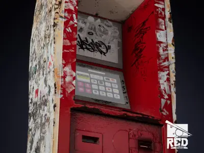 Game-Ready Payment Terminal PBR Low-poly 3D model
