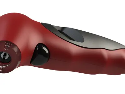 Digital tire pressure gauge 3D model