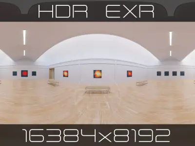 HDRI - Art Museum Gallery Interior 20 - 16384x8192 Texture