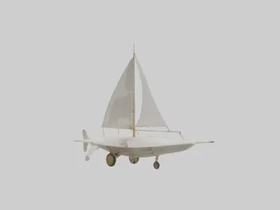 Wind Powered Vehicle 1 Low-poly 3D model