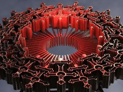 Golden Angel Vortex ring 8  3D model