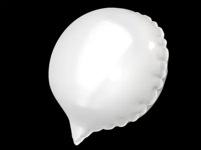 balloon text speech bubble inflatable  3D model