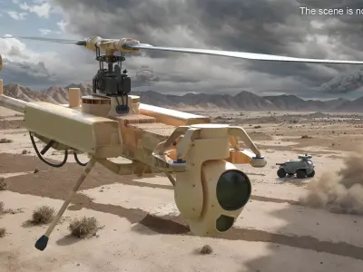 Desert Military Surveillance Drone 3D model
