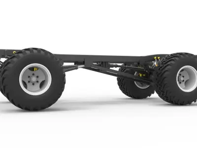 Chassis of vintage monster truck Scale 1 to 25 3D print model