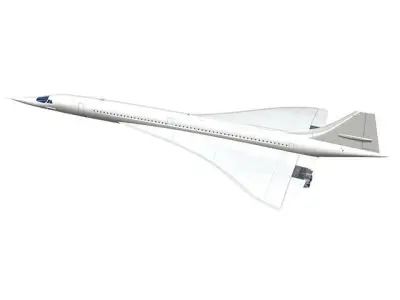 Concorde jet 3D model purchase