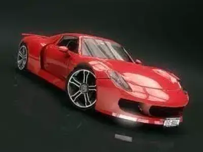 Porsche 918 R Type Free low-poly 3D model