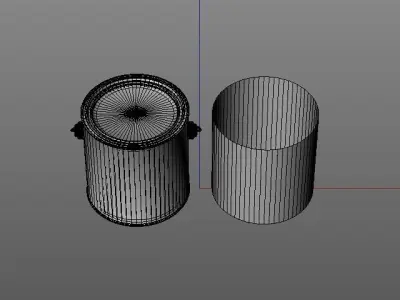 Half gallon paint can with metal handle  3D model purchase