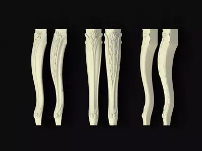 leg High quality 3d models for processing on a cnc machine 3D model