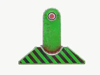 Roller Trap Low-poly 3D model