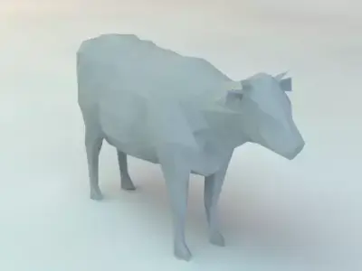 Low Poly Cow Low-poly 3D model purchase