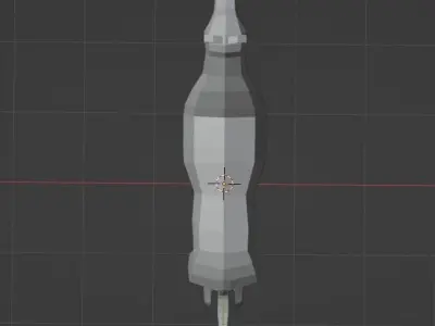 low poly borzoi dog 3D model
