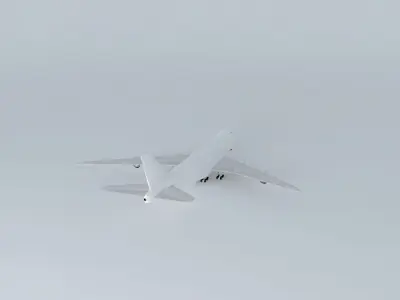 Template Boeing 747 8F Free 3D model