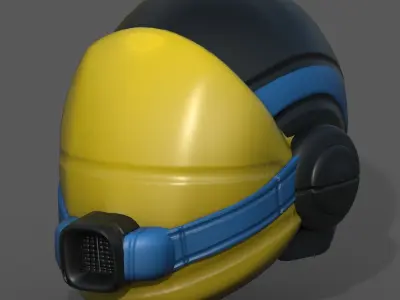 Gas mask helmet scifi fantasy armor hats military  Low-poly 3D model