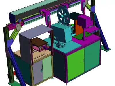 Mobile Phone Detection and Film Laminating Machine   3D model