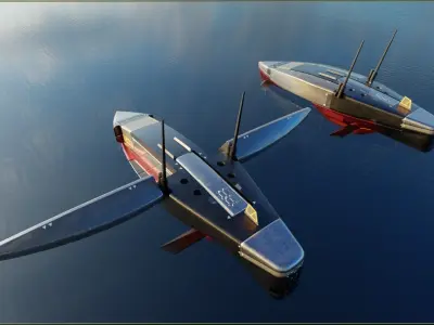 Heavy Missile Drone Low-poly 3D model