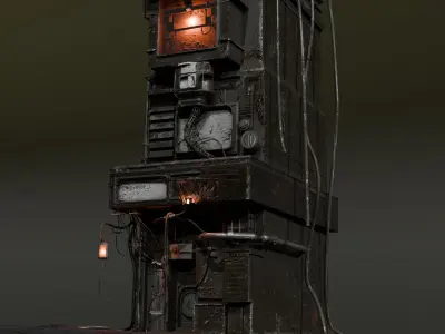 Dystopian pier  3D model