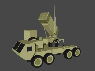 MIM-104 Patriot Low-poly 3D model