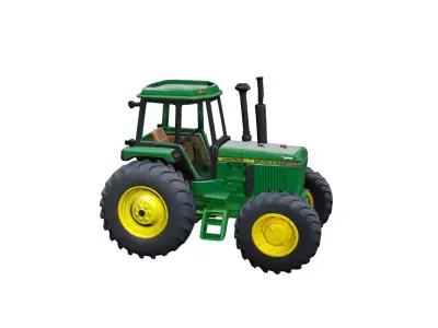 1980s Farm Tractor Classic Agricultural Utility Machine 3D model