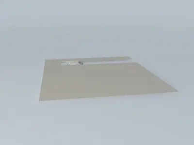 Drydock sheet of paper with pencil Free 3D model