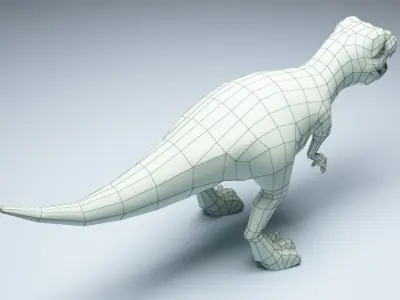T- Rex Low Poly t-rex dinosaur Free low-poly 3D model